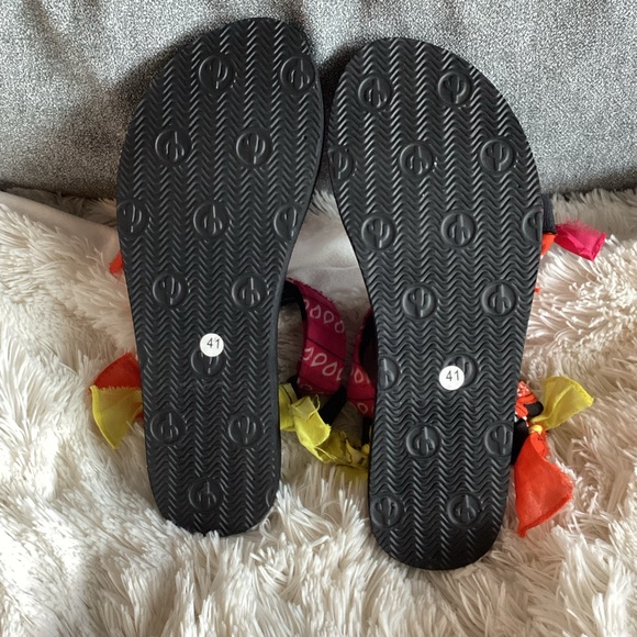 New Arizona Love Trekky Colorblock Bandana Sandals Size US 11/EU 41 Handmade - Picture 9 of 10